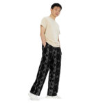 Unisex wide-leg pants BLACK