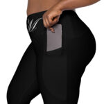 Crossover leggings with pockets