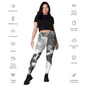 Crossover leggings with pockets